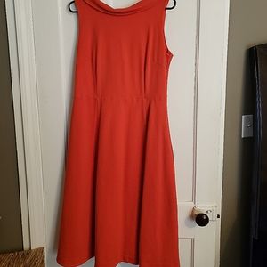 Boden - Red Orange Midi Dress